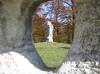 statue, hole, view, look, rock, grass, statuie, gaura, vedea, privi, iarba