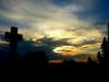 cemetary, sunset, light, colour, colours, cross, silence, dark, fallen, cimitir, apus, soare, lumina, culoare, cruce, liniste, intuneric 